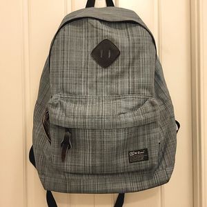 Blue Crosshatch Backpack